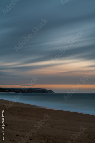 Landscape at sunset over the Cabo Espichel Lighthouse