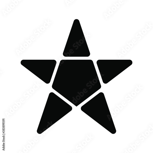 Black and white star icon with a different flat star style, vector illustration. eps 10 photo