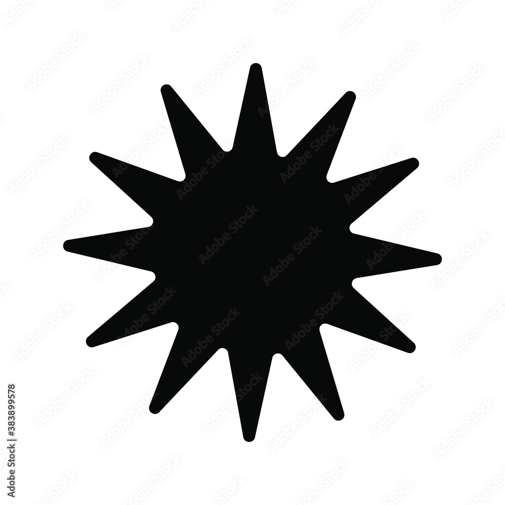 Black and white star icon with a different flat star style, vector illustration. eps 10 Black and white star icon with a different flat star style, vector illustration. eps 10