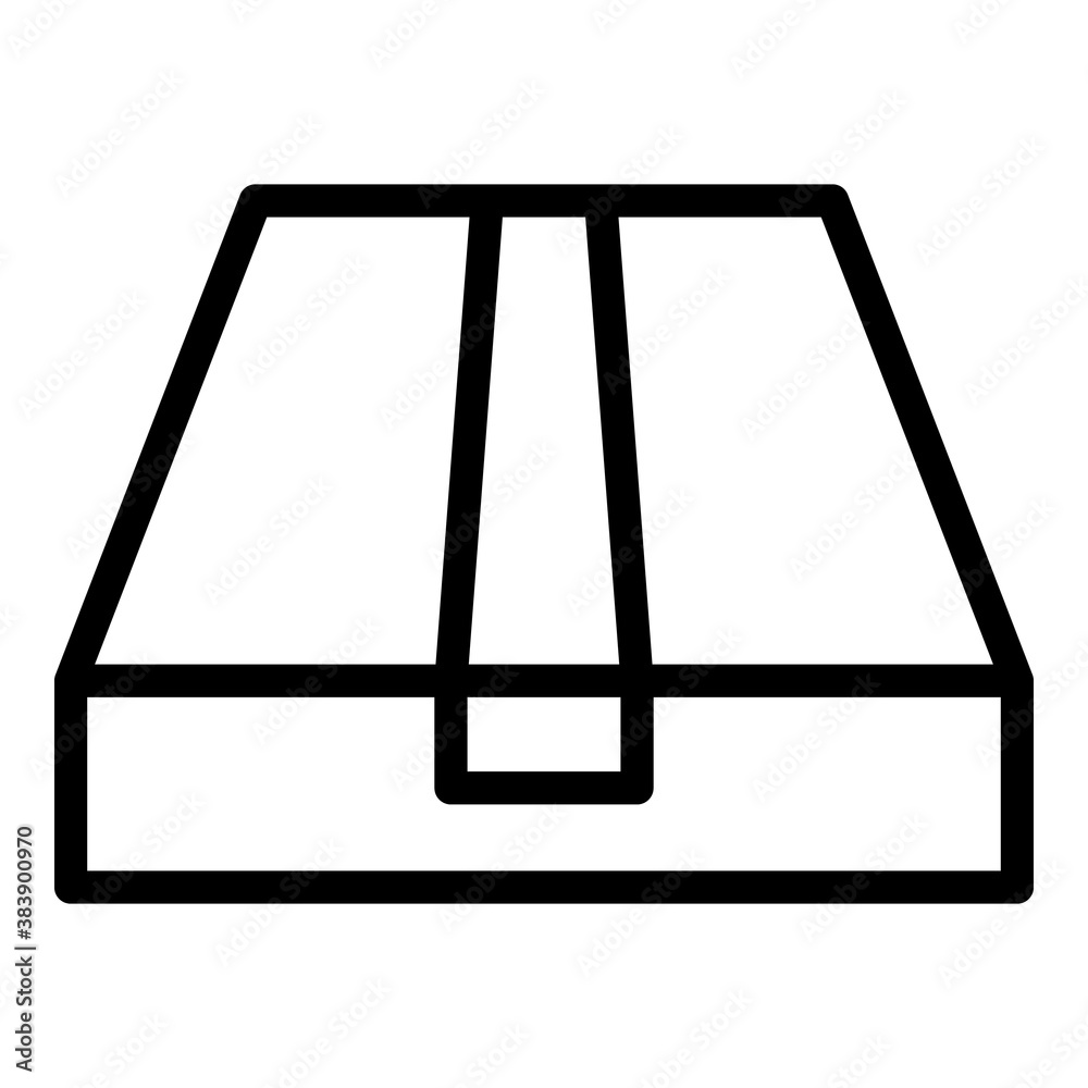 Wrap box icon. Outline wrap box vector icon for web design isolated on white background