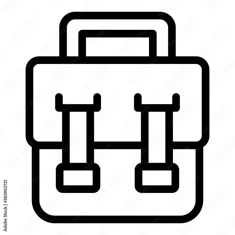 Men laptop bag icon. Outline men laptop bag vector icon for web design isolated on white background Men laptop bag icon. Outline men laptop bag vector icon for web design isolated on white background