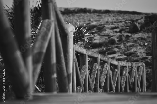 White and black bridge in the sea