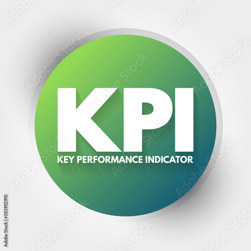 KPI - Key Performance Indicator acronym, business concept background