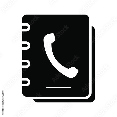 Phone book vector icon