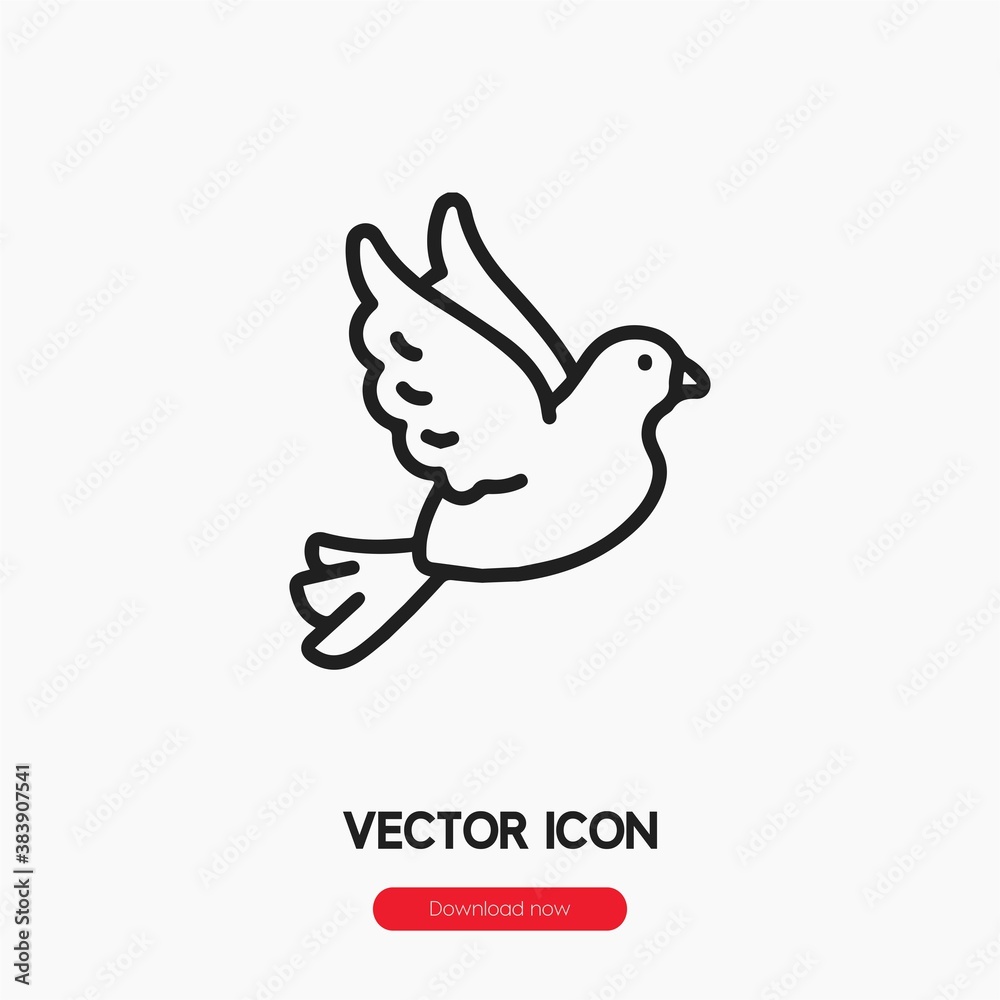 Obraz premium dove icon vector sign symbol