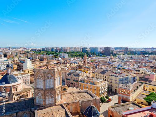 Beautiful panorama of Valencia city. Spain.