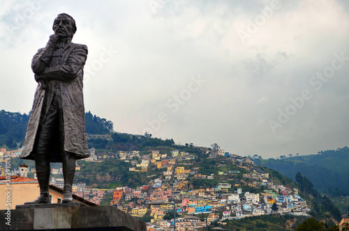 Quito, Ecuador - Eugenio Espejo Statue in Plaza 24 de Mayo photo