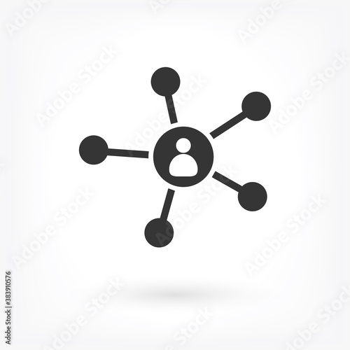 Business Network vector icon . Lorem Ipsum Illustration design