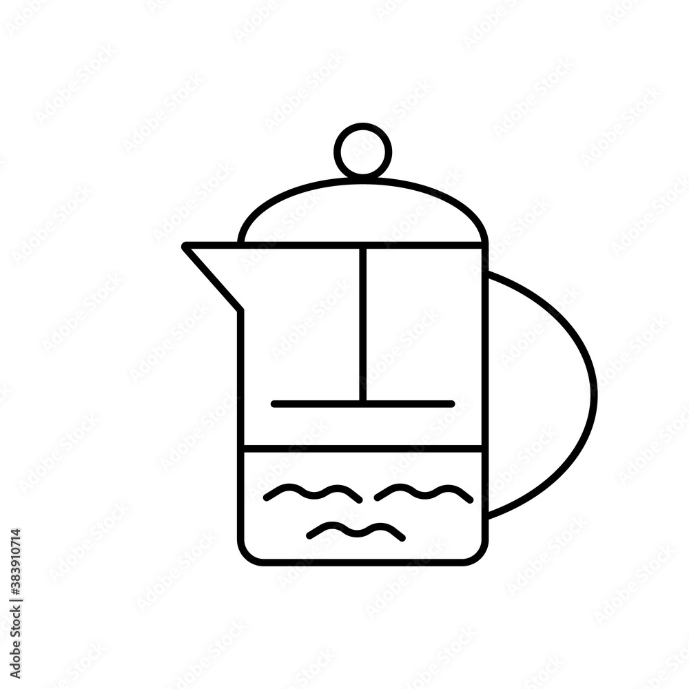 French press icon element of coffe icon for mobile concept and web apps. Thin line french press icon can be used for web and mobile. Premium icon on white background French press icon element of coffe icon for mobile concept and web apps. Thin line french press icon can be used for web and mobile. Premium icon on white background