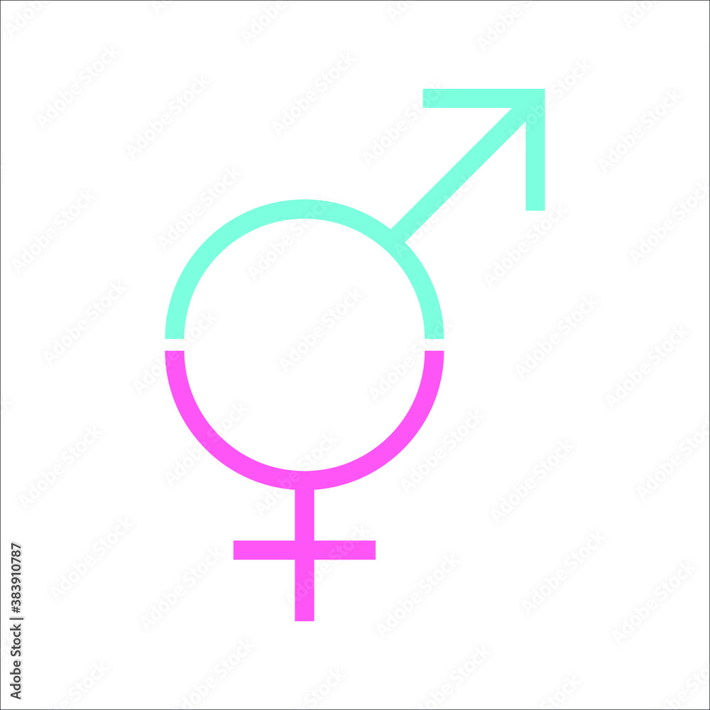 Male and female symbol set on white background Male and female symbol set on white background