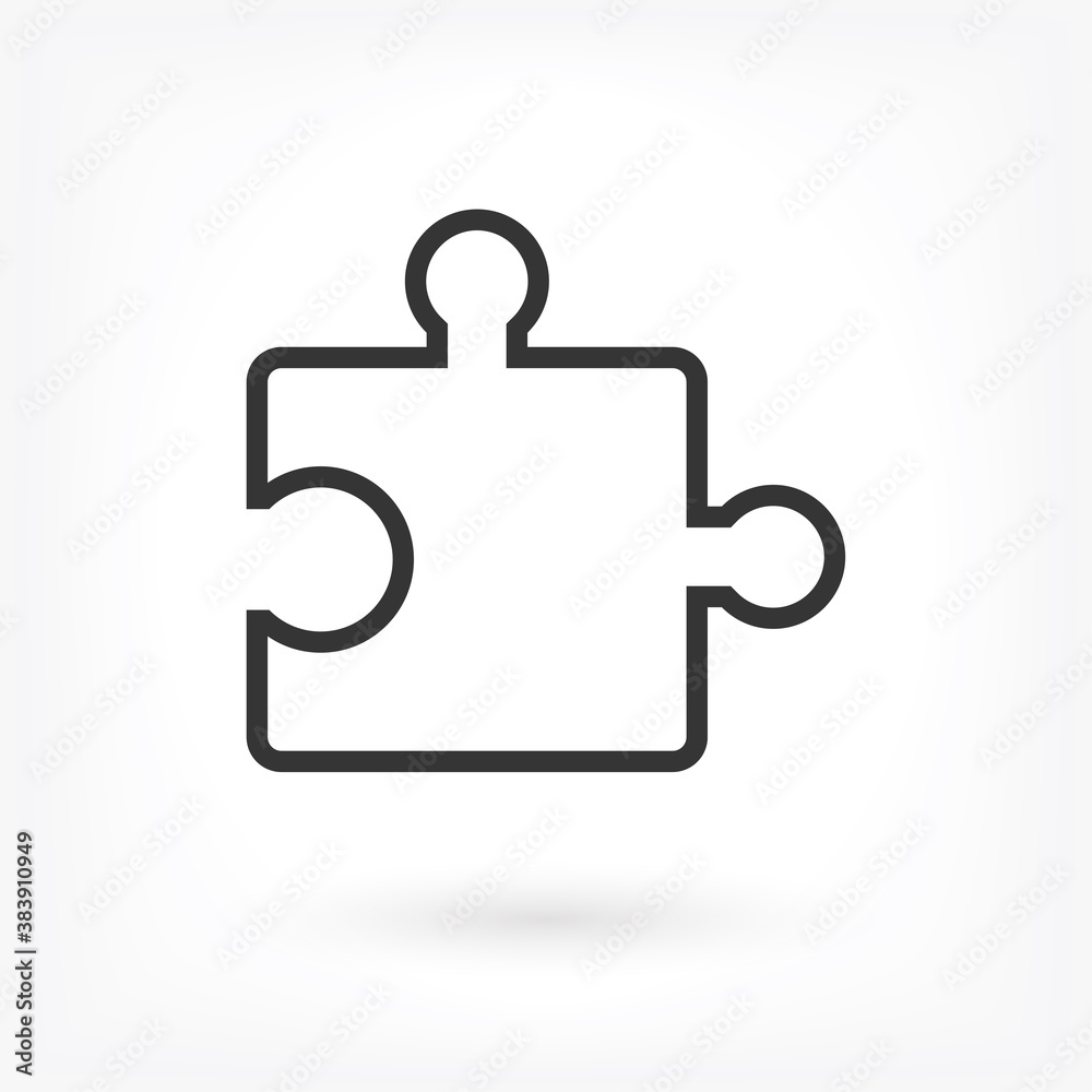 Simple puzzle icon . Lorem Ipsum Illustration design Simple puzzle icon . Lorem Ipsum Illustration design