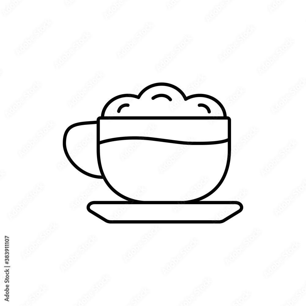 Coffee latte icon element of coffe icon for mobile concept and web apps. Thin line coffee latte icon can be used for web and mobile. Premium icon on white background Coffee latte icon element of coffe icon for mobile concept and web apps. Thin line coffee latte icon can be used for web and mobile. Premium icon on white background