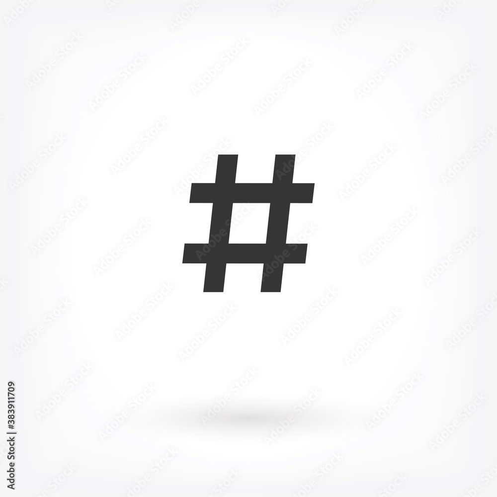 Obraz premium black hashtag icon . Lorem Ipsum Illustration design
