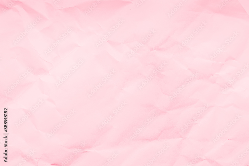 Fototapeta premium Pink wrinkled paper texture background for general design use.