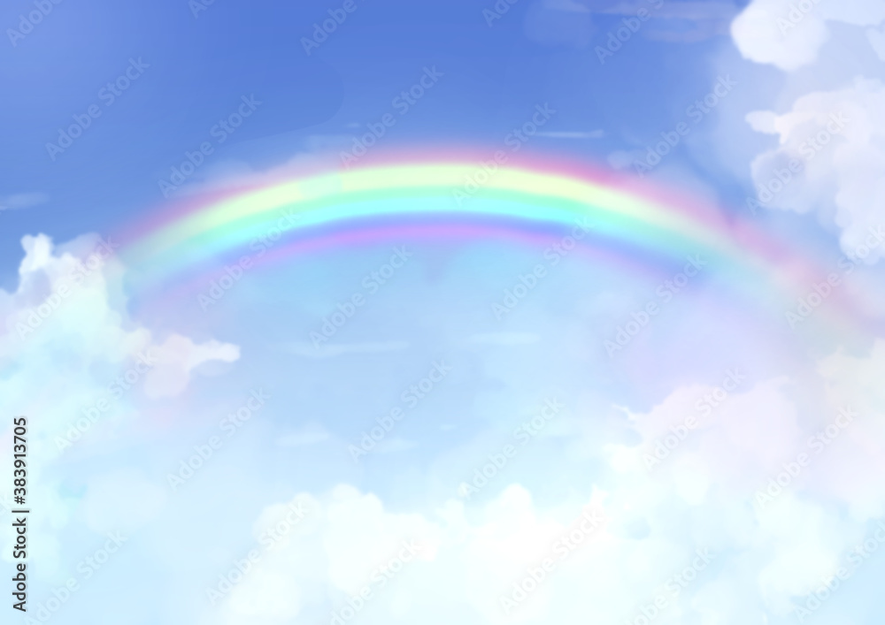 雲の切れ間に浮かぶ大きな虹/A big rainbow floating in the clouds 雲の切れ間に浮かぶ大きな虹/A big rainbow floating in the clouds