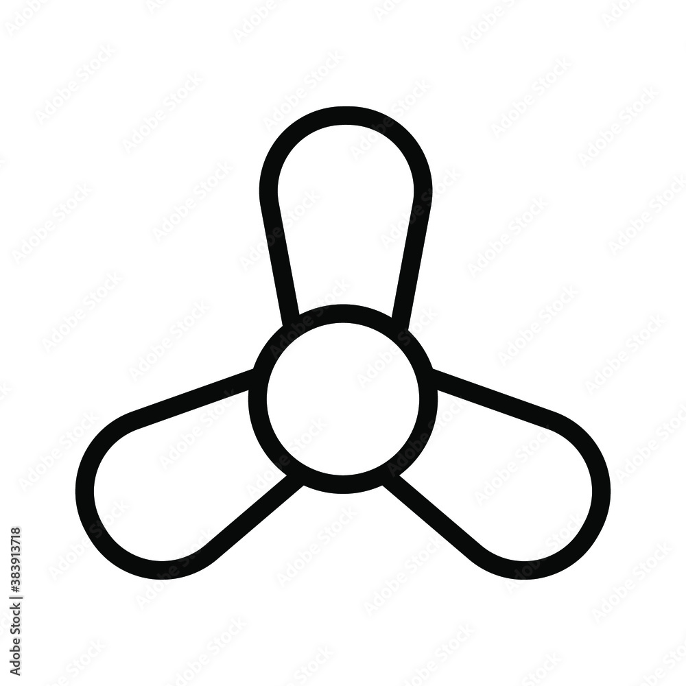 Fan icon and wind equipment isolated on white. Propeller, cooler, ventilator symbol. Computer on white background Fan icon and wind equipment isolated on white. Propeller, cooler, ventilator symbol. Computer on white background
