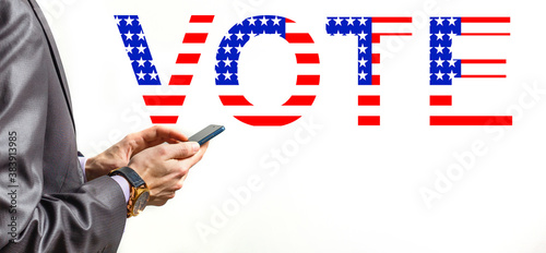 voting on the smartphone screen