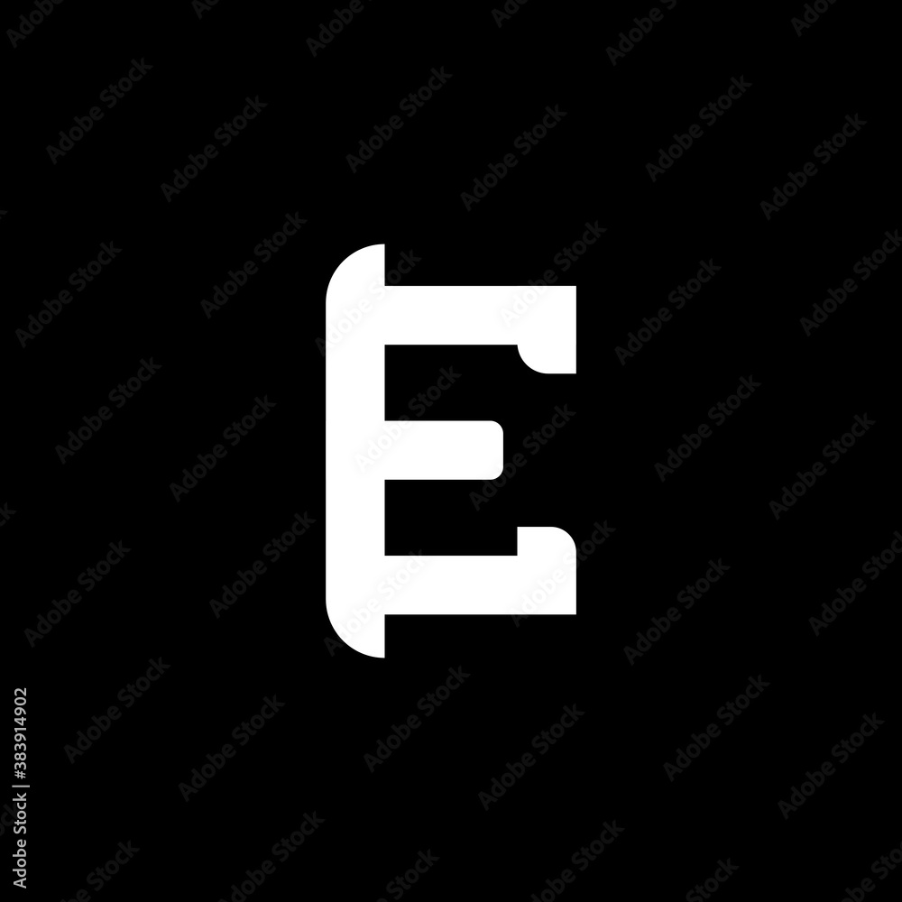 Obraz premium Alphabetic Letter logo E.