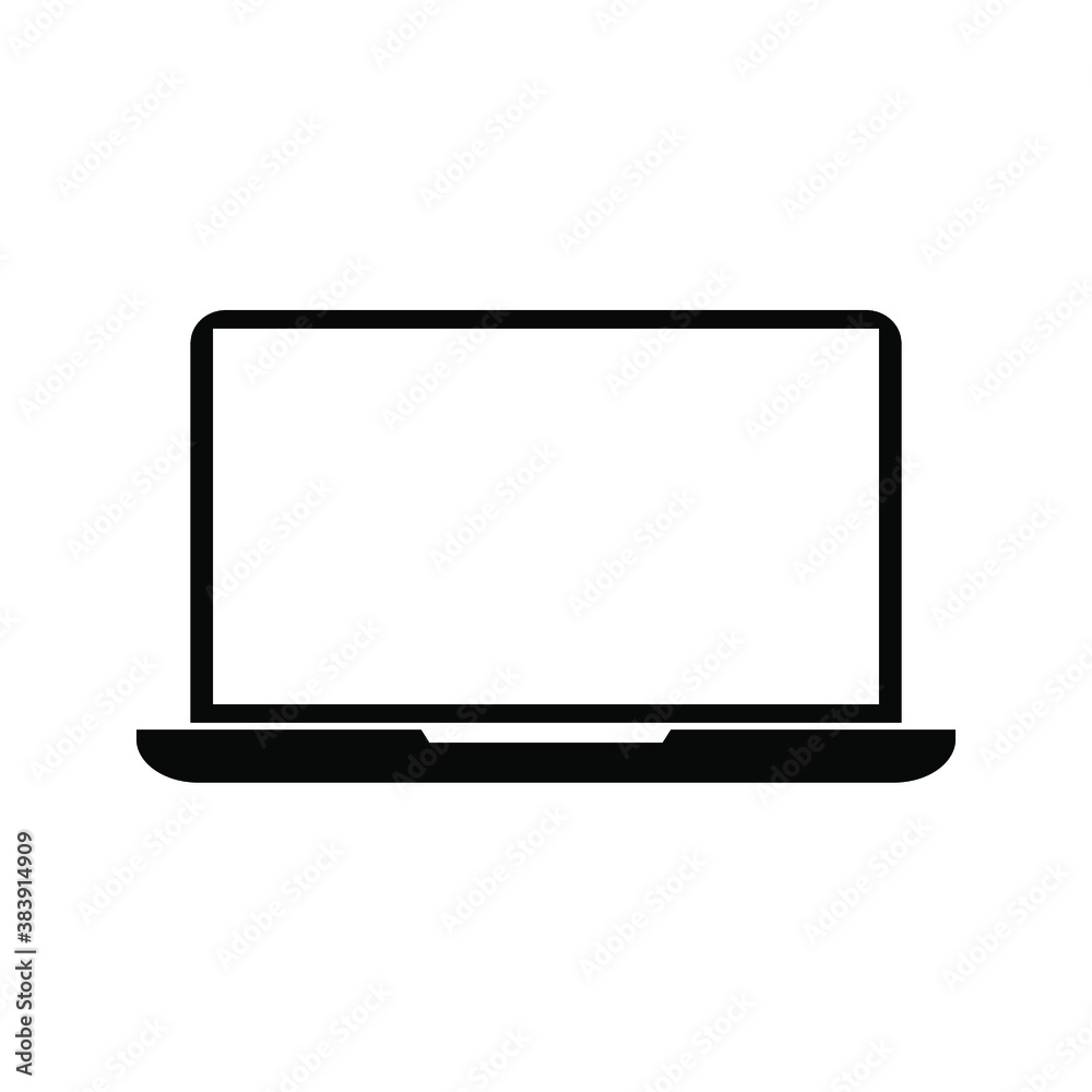 Laptop screen or notebook display icon. on a white background. Web Eps 10 Laptop screen or notebook display icon. on a white background. Web Eps 10
