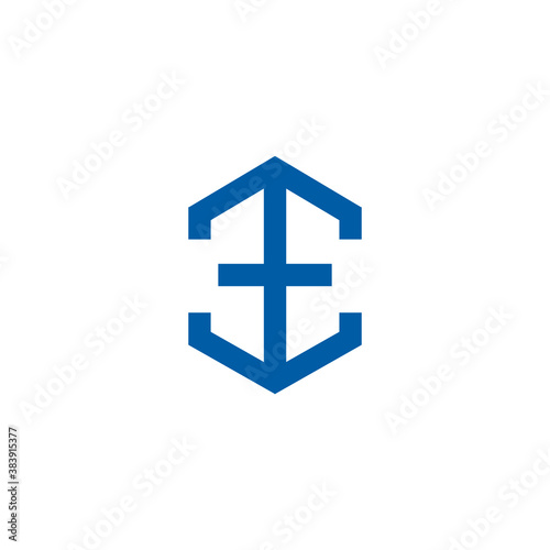 Alphabetic Letter logo E.