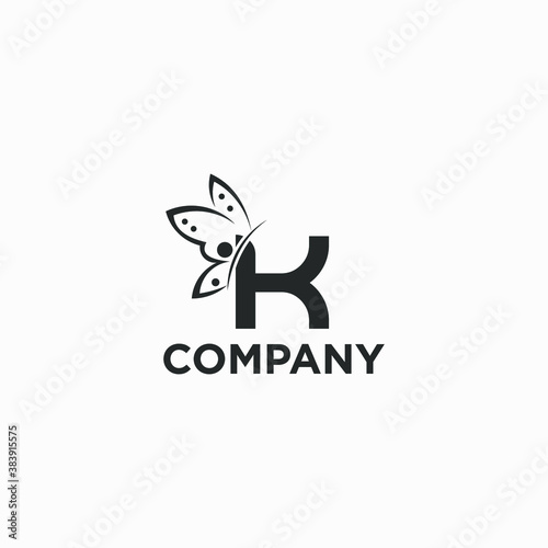 Premium Vector butterfly alphabet logo design