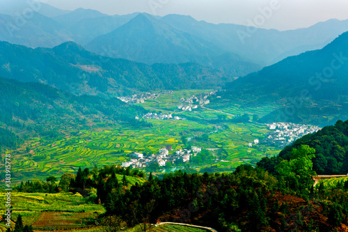 Rural landscape in Wuyuan, China. photo