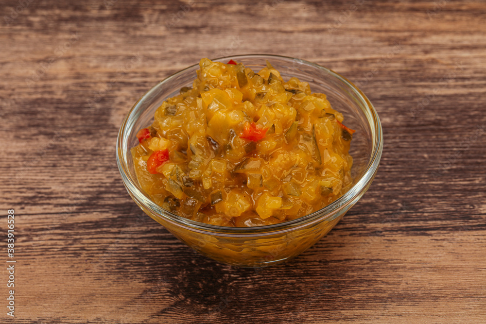 Relish sauce with cucumbers and mustard Relish sauce with cucumbers and mustard