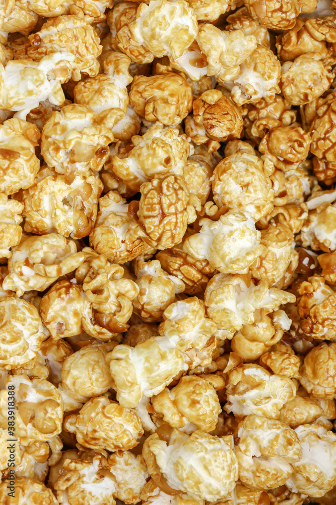 Popcorn Pattern. A pile of popcorn. Sweets. Popcorn Pattern. Caramel popcorn textured background. Food, cinema, movie. Top view. Popcorn Pattern. A pile of popcorn. Sweets. Popcorn Pattern. Caramel popcorn textured background. Food, cinema, movie. Top view.