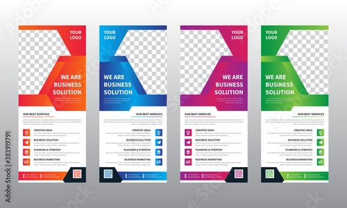 Business corporate roll up banner templates