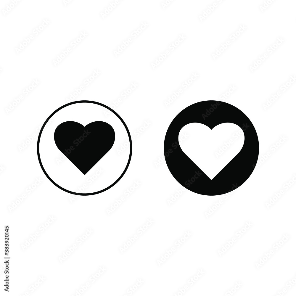 Heart Icon Vector. Perfect Love symbol. Valentine's Day sign, emblem isolated on white background with shadow, Flat style for graphic and web design, logo. EPS10
