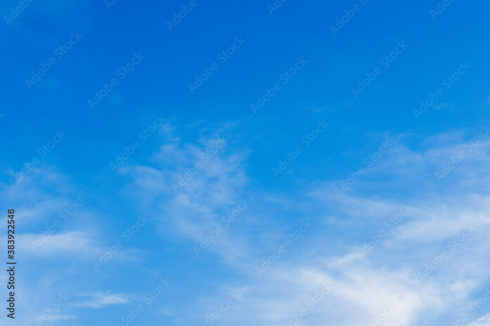 Cirrus and cumulus clouds on blue sky background.. Cirrus and cumulus clouds on blue sky background..