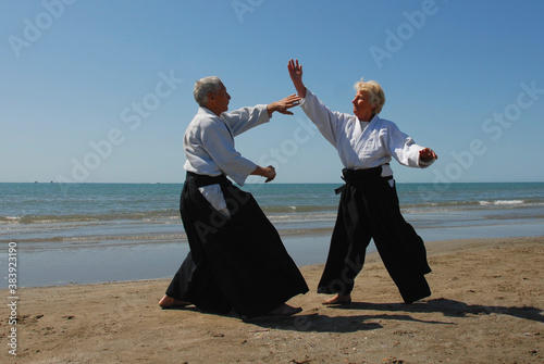 Fényképezés aikido sur la plage