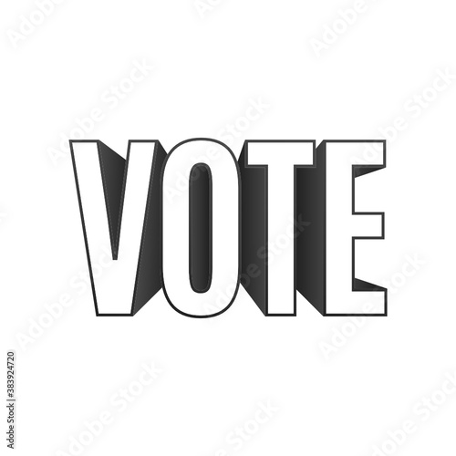 Vote Text, Register to Vote, Vote Sign, Vote Banner, Vector Illustration Background
