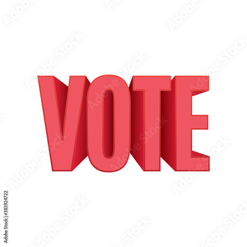 Vote Text, Register to Vote, Vote Sign, Vote Banner, Vector Illustration Background