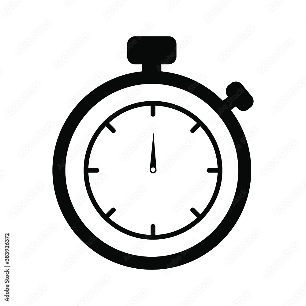 Stopwatch timer flat icon for apps and websites Stopwatch timer flat icon for apps and websites