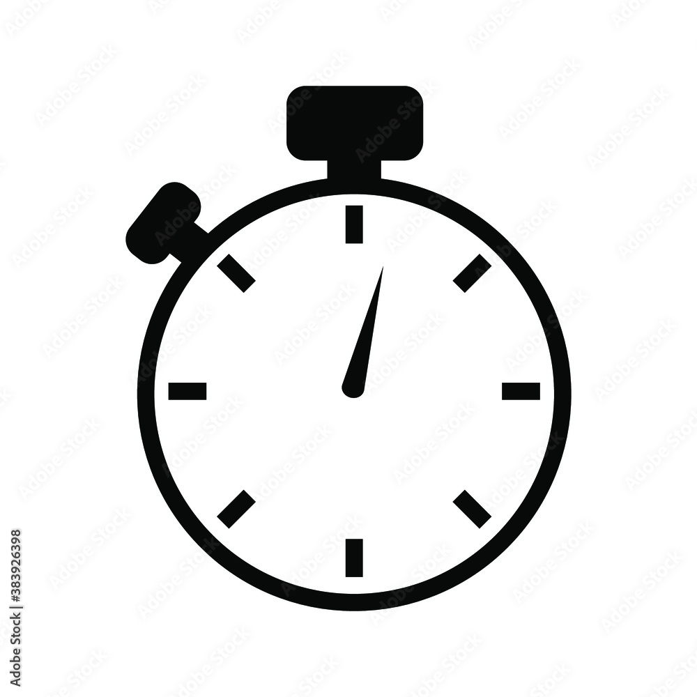 Stopwatch timer flat icon for apps and websites Stopwatch timer flat icon for apps and websites