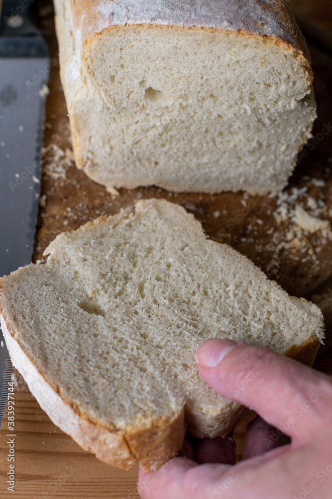 soft home made white bread 