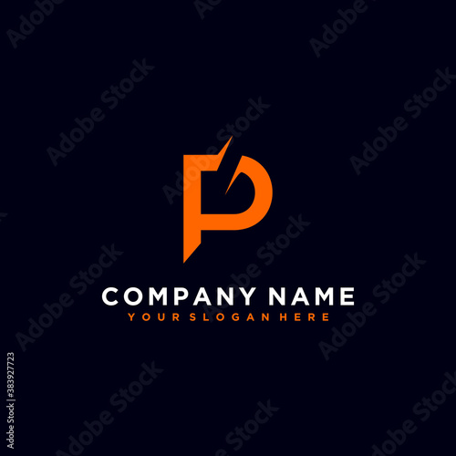 logo initials P on business