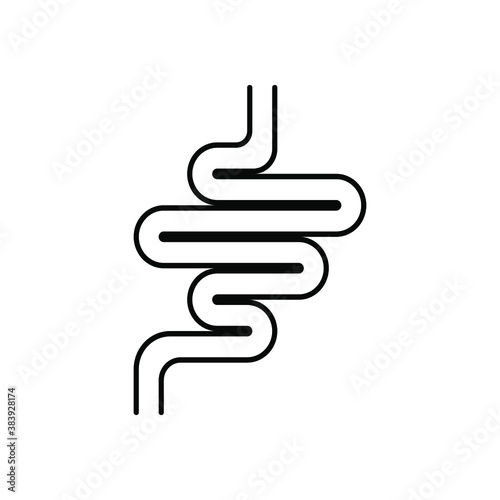 Gut constipation icon design,Intestines icon, symbol of digestion system flat style vector illustration . color editable
