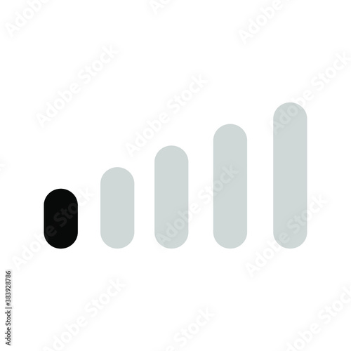 Isolated volume icon on a white background. Speaker volume mark icon. Simple sign audio volume vector icon.