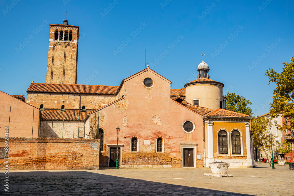 View on the church of San Giacomo da L'Orio in Venice, Veneto - Italy