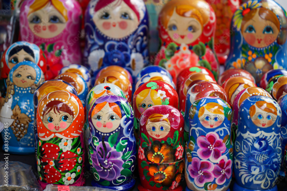 Matryoshka dolls on the market, Kiev Ukraine