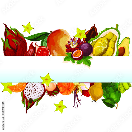 Tropical fruit background