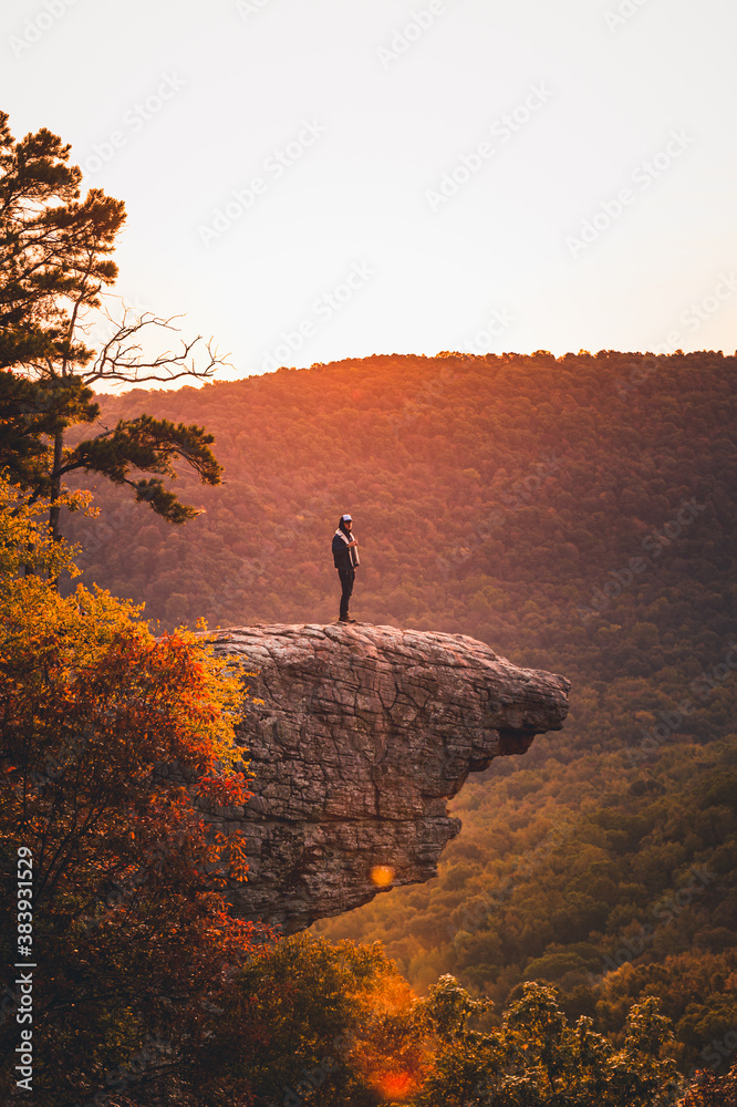 Hiker on Whitaker Point