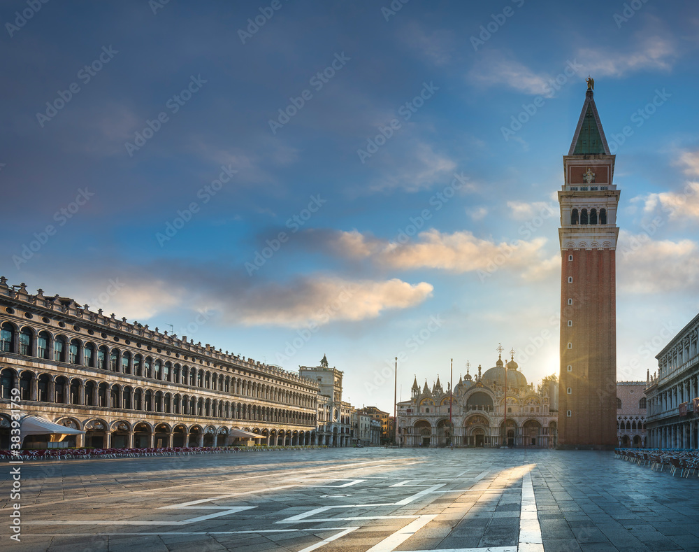 Venice, Piazza San Marco square and Basilica cathedral. Italy