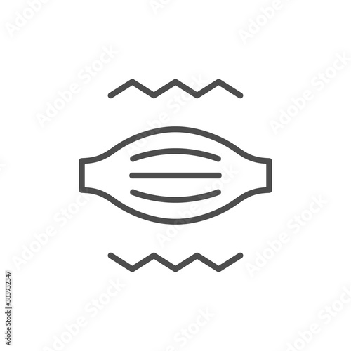 Muscle pain line outline icon