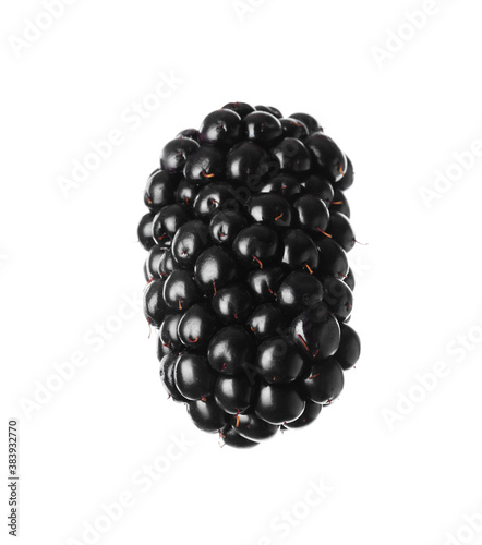 Delicious fresh ripe blackberry isolated on white