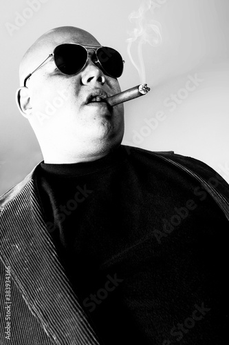 Gangster black and white photo