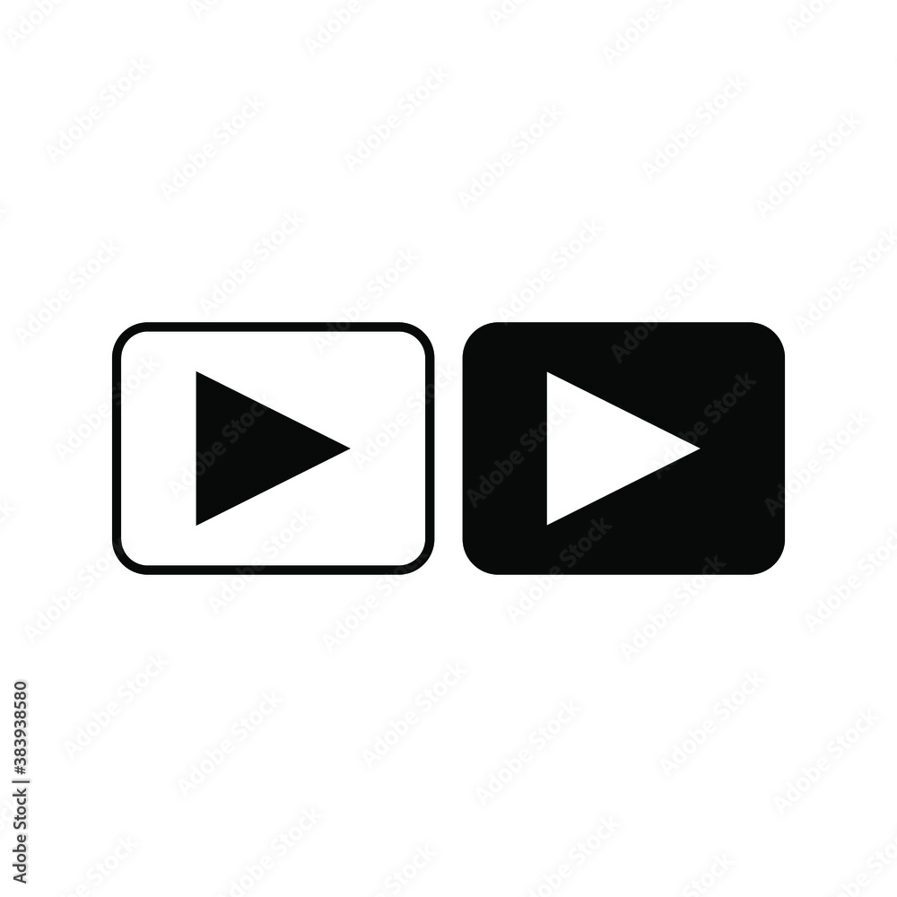 Play button Vector icon. Video play button symbol vector illustration color editable. eps 10 Play button Vector icon. Video play button symbol vector illustration color editable. eps 10