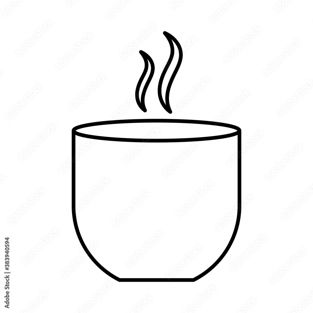 hot tea mug line style icon vector design hot tea mug line style icon vector design